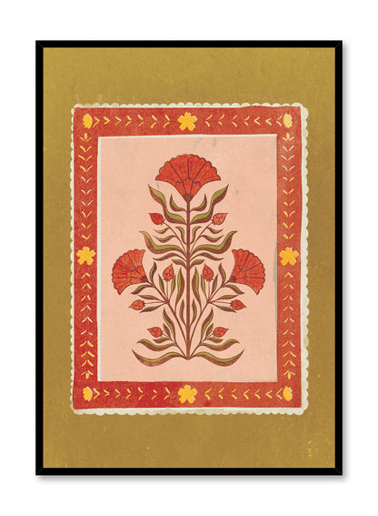 Vintage Scarlet Blossoms, Poster